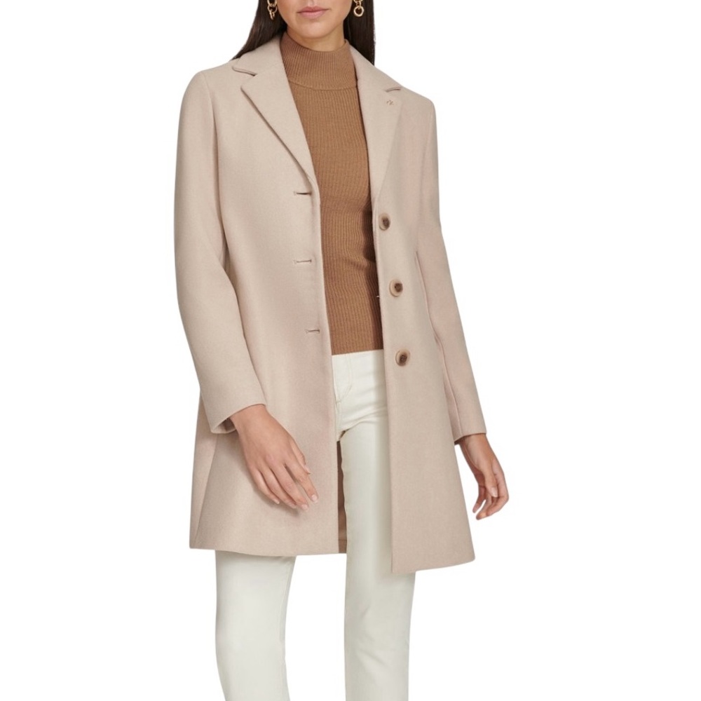 Calvin Klein Elegant Tan Women's Coat - Picture 10 of 14